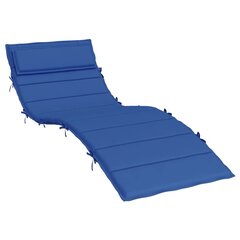 Sauļošanās krēsla matracis, 180x60x3 cm, audums, koši zils cena un informācija | Krēslu paliktņi | 220.lv