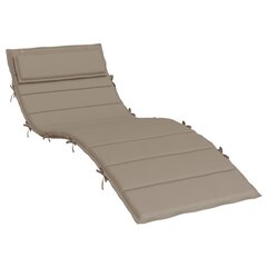 Sauļošanās krēsla matracis, 180x60x3 cm, audums, pelēkbrūns cena un informācija | Krēslu paliktņi | 220.lv