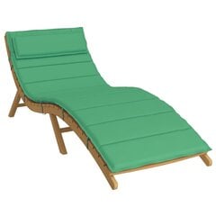 Sauļošanās krēsla matracis, 180x60x3 cm, audums, zaļš cena un informācija | Krēslu paliktņi | 220.lv