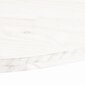 Galda virsma, balta, 60x30x2,5 cm, priedes masīvkoks, ovāla cena un informācija | Virsmas galdiem | 220.lv
