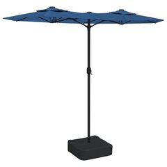 Saulessargs ar 2 jumtiņiem, zils, 316x240 cm цена и информация | Зонты, маркизы, стойки | 220.lv