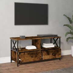 TV skapītis, 90x33x45 cm, inženierijas koks, dzelzs, ozolkoka cena un informācija | TV galdiņi | 220.lv
