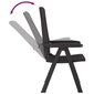 Atgāžami dārza krēsli, 2 gab., antracītpelēki, PP цена и информация | Dārza krēsli | 220.lv