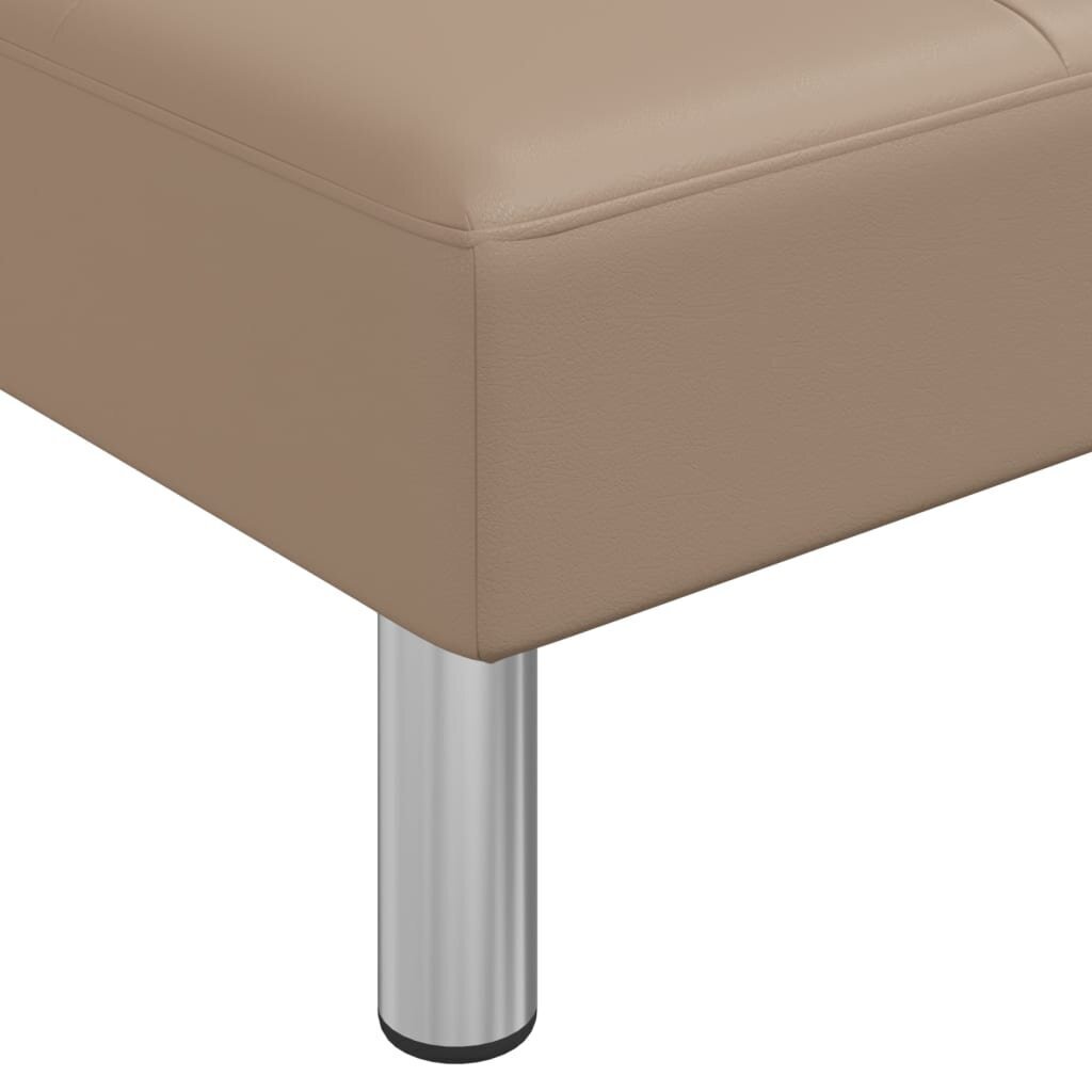 L-formas dīvāngulta, kapučīno krāsa, 255x140x70cm, mākslīgā āda cena un informācija | Dīvāni | 220.lv