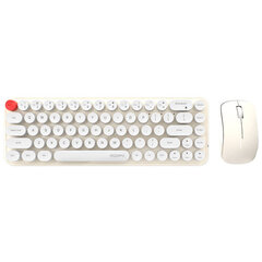 Комплект беспроводная клавиатура+мышь MOFII Bean 2.4G (бело-бежевый) цена и информация | Клавиатуры | 220.lv