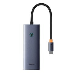 6in1 Hub Baseus  UltraJoy USB-C do HDMI4K@60Hz+4xUSB 3.0+PD (space grey) цена и информация | Адаптеры и USB разветвители | 220.lv