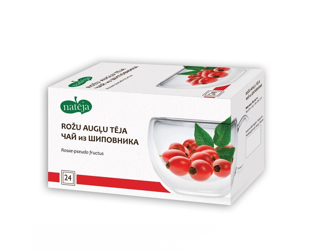 Tēja Rožu augļi Natēja, 1.5g N24 cena un informācija | Tējas un ārstniecības augi | 220.lv