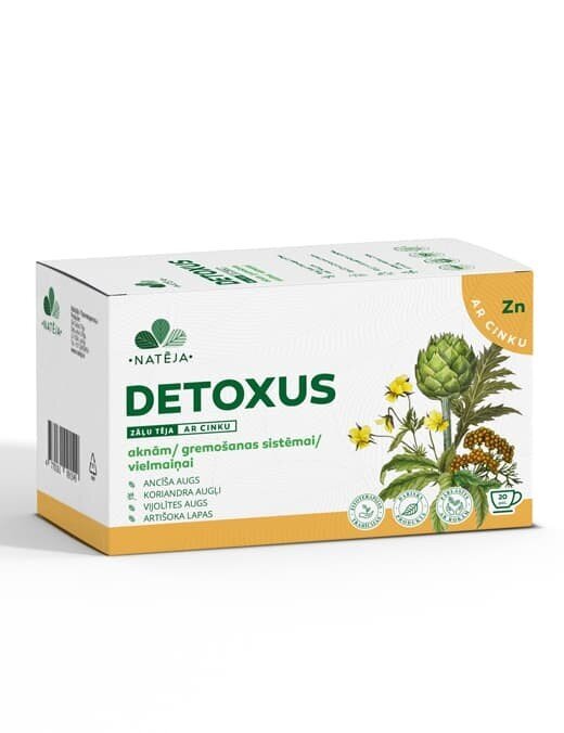Tēja Detoxus Natēja, 2g N20 cena un informācija | Tējas un ārstniecības augi | 220.lv
