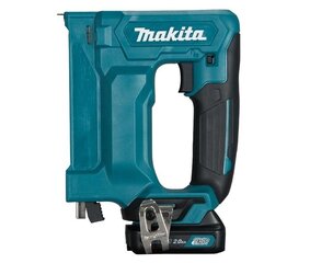 Степлер Makita ST113DWAJ, 10.8 В, 1x2.0Ah, LI-ION цена и информация | Механические инструменты | 220.lv