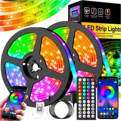 10 m LED sloksnes RGB 5050 Bluetooth programmu komplekts cena un informācija | LED lentes | 220.lv