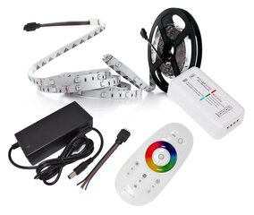 RGB LED komplekts + balts 5050 sloksne 5m cena un informācija | LED lentes | 220.lv