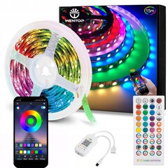 RGB LED sloksne 15m Bluetooth цена и информация | Светодиодные ленты | 220.lv