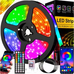 LED sloksne 5M RGB 5050 ar Bluetooth mobilo programmu цена и информация | Светодиодные ленты | 220.lv