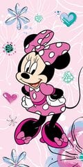 Disney dvielis Minnie Pink Bow 02, 70x140 cm cena un informācija | Dvieļi | 220.lv
