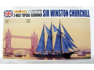 Сборная модель Aoshima - 3-Mast Topsail-Schooner Sir Winston Churchill, 1/350, 05714 цена и информация | Конструкторы и кубики | 220.lv