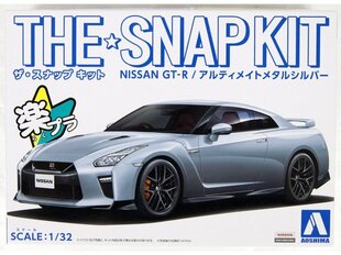 Сборная модель Aoshima - The Snap Kit Nissan GT-R Ultimate Metal Silver, 1/32, 05641 цена и информация | Конструкторы и кубики | 220.lv