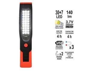 YATO lampa 30+7 LED 08507 cena un informācija | Lukturi | 220.lv