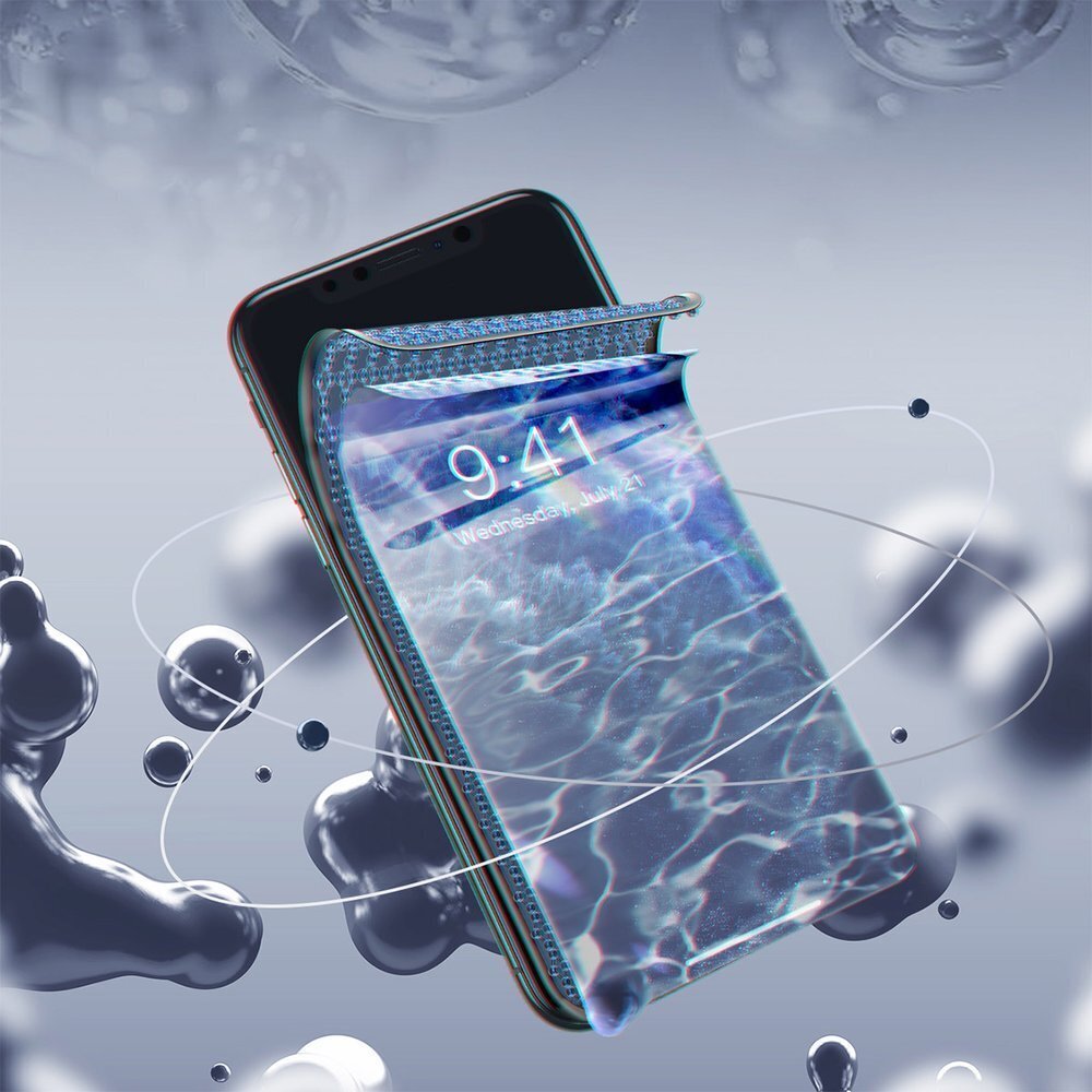 Baseus pilnekrāna 3D aizsargplēve 0.25 mm ar Anti-blue Light filtru iPhone 11 Pro Max / iPhone XS Max melns (SGAPIPH65S-HB01) cena un informācija | Ekrāna aizsargstikli | 220.lv