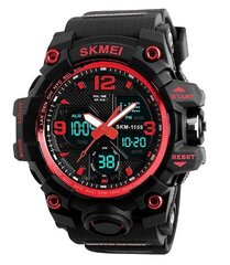 Vīriešu sporta pulkstenis Skmei 1155B Melns ar sarkanu цена и информация | Мужские часы | 220.lv