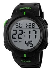 Vīriešu sporta pulkstenis SKMEI 1068 Melns/Zaļš цена и информация | Мужские часы | 220.lv