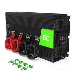 Strāvas pārveidotājs Green Cell Car Power Inverter Green Cell 24V to 230V 3000W/ 6000W cena un informācija | Sprieguma pārveidotāji | 220.lv