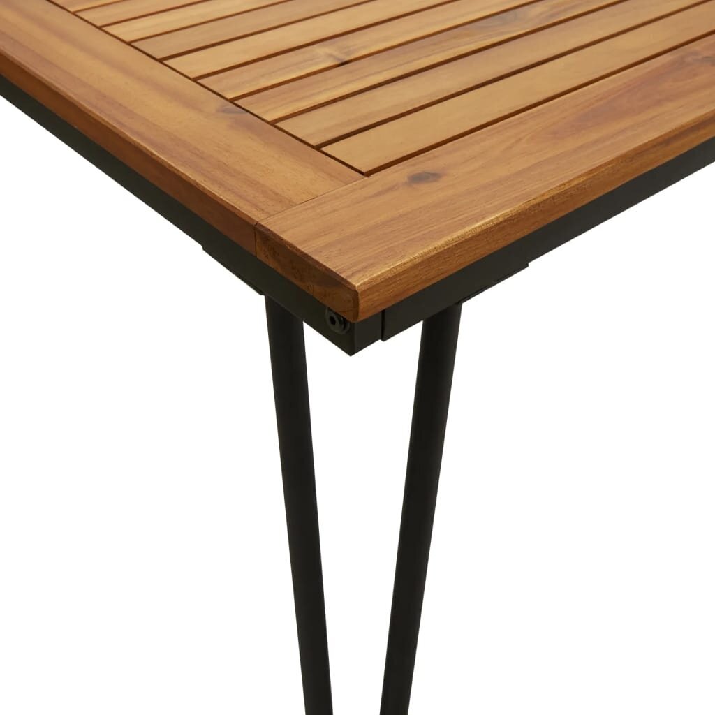 Dārza galds ar smailām kājām, 200x90x75 cm, akācijas masīvkoks цена и информация | Dārza galdi | 220.lv