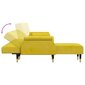 L-formas dīvāngulta, dzeltens, 271x140x70 cm, samts цена и информация | Dīvāni | 220.lv