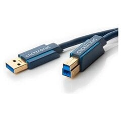 Clicktronic, USB-A/USB-B, 3 м цена и информация | Кабели и провода | 220.lv