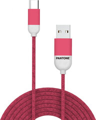 Pantone USB-C kabelis to USB PT-TC001-5P Rozā 1,5 m cena un informācija | Savienotājkabeļi | 220.lv