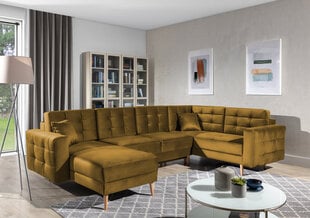 Universāls stūra dīvāns Asgard U, dzeltens cena un informācija | Stūra dīvāni | 220.lv