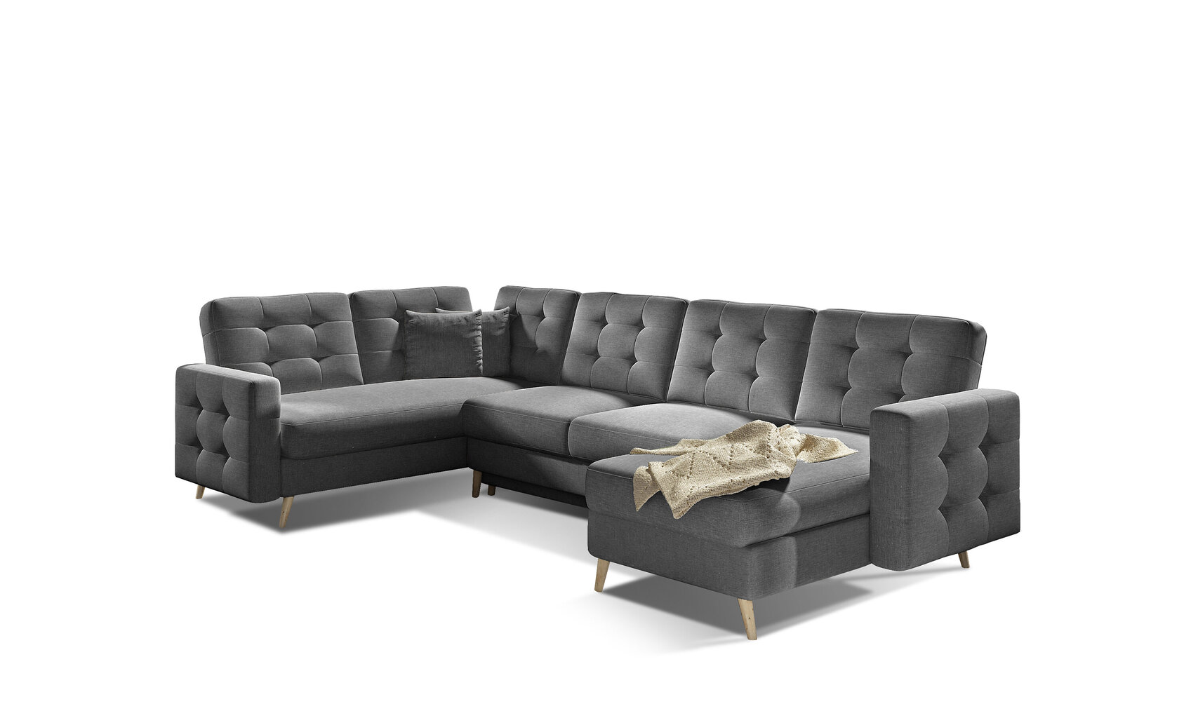 Universāls stūra dīvāns Asgard U, pelēks цена и информация | Stūra dīvāni | 220.lv