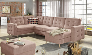 Universāls stūra dīvāns Asgard U, rozā cena un informācija | Stūra dīvāni | 220.lv