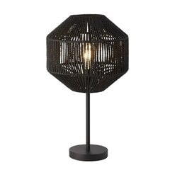 Searchlight galda lampa Wicker EU11201-1BK цена и информация | Настольные лампы | 220.lv