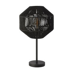 Searchlight galda lampa Wicker EU11201-1BK cena un informācija | Galda lampas | 220.lv