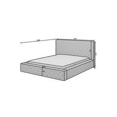 Кровать  Princce, 140х200 см, зеленый цвет цена и информация | Кровати | 220.lv