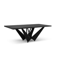 Обеденный стол Micadoni Home Lottie 180x100см, черный цвет цена и информация | Кухонные и обеденные столы | 220.lv