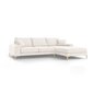 Stūra dīvāns Micadoni Home Leona 5S-L, gaišas smilškrāsas/zeltainas krāsas cena un informācija | Stūra dīvāni | 220.lv