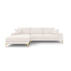 Stūra dīvāns Micadoni Home Leona 5S-L, gaišas smilškrāsas/zeltainas krāsas цена и информация | Угловые диваны | 220.lv
