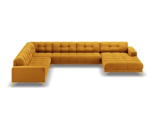 Stūra dīvāns Cosmopolitan Design Bali 7S-VU, dzeltens/zeltainas krāsas cena un informācija | Stūra dīvāni | 220.lv