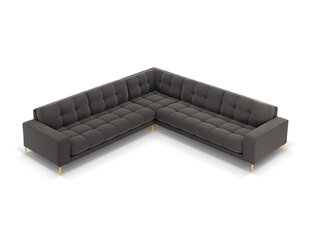 Universāls stūra dīvāns Cosmopolitan Design Bali 6S-V, tumši pelēks/zeltainas krāsas cena un informācija | Stūra dīvāni | 220.lv