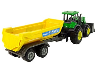 Traktors ar piekabi, zaļš cena un informācija | Rotaļlietas zēniem | 220.lv