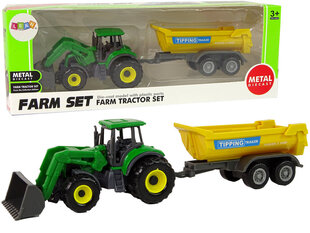 Traktors ar piekabi, zaļš cena un informācija | Rotaļlietas zēniem | 220.lv