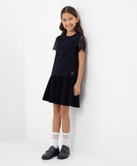 Блузка кружевная с коротким рукавом для девочек Gulliver, синяя цена и информация | Рубашки для девочек | 220.lv