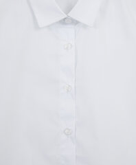 Блузка приталенного силуэта с коротким рукавом для девочек Gulliver, белая цена и информация | Рубашки для девочек | 220.lv