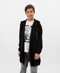 Толстовка на молнии удлиненная с принтом для мальчиков Gulliver, черная  цена и информация | Свитеры, жилетки, пиджаки для девочек | 220.lv