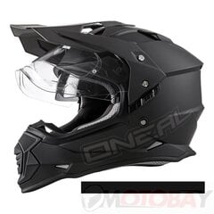 Кроссовый шлем O'Neal Sierra II Flat, черный цвет цена и информация | Шлемы для мотоциклистов | 220.lv