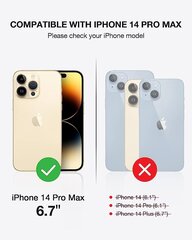 Чехол OCASE для iPhone 14 Pro Max, черный цена и информация | Чехлы для телефонов | 220.lv