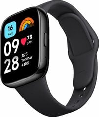 Часы Xiaomi Redmi Watch 3 Active, черный цена и информация | Смарт-часы (smartwatch) | 220.lv