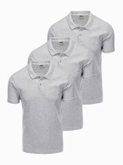 Polo krekls vīriešiem Mix Z28-51355, pelēks, 3 gab. cena un informācija | Vīriešu T-krekli | 220.lv