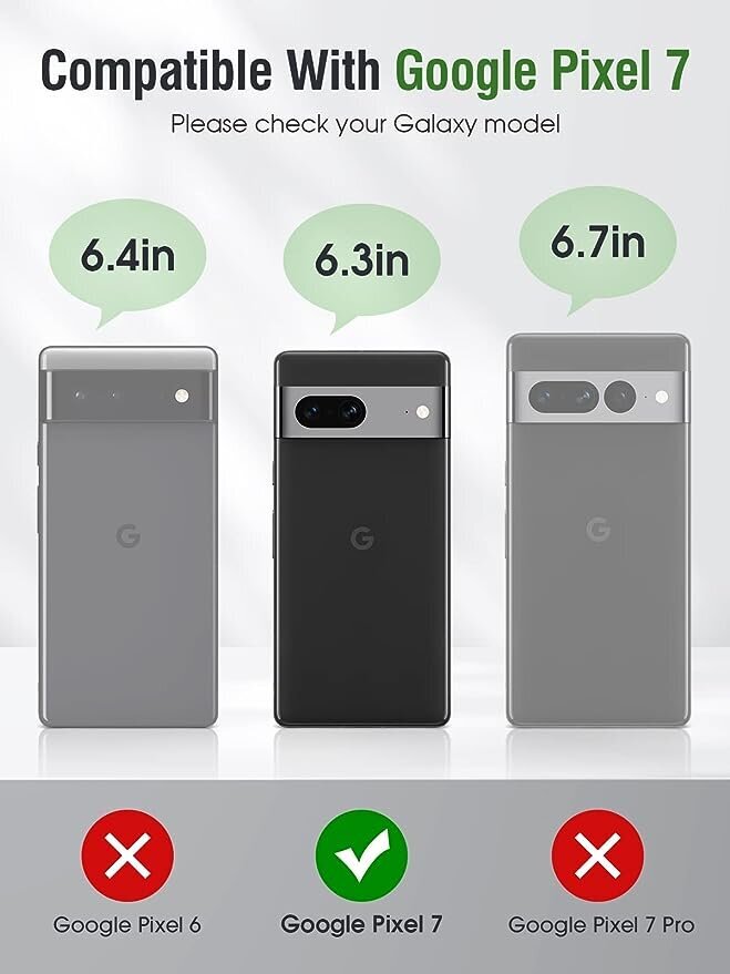 OCASE telefona maciņš priekš Google Pixel 7, melns cena un informācija | Telefonu vāciņi, maciņi | 220.lv